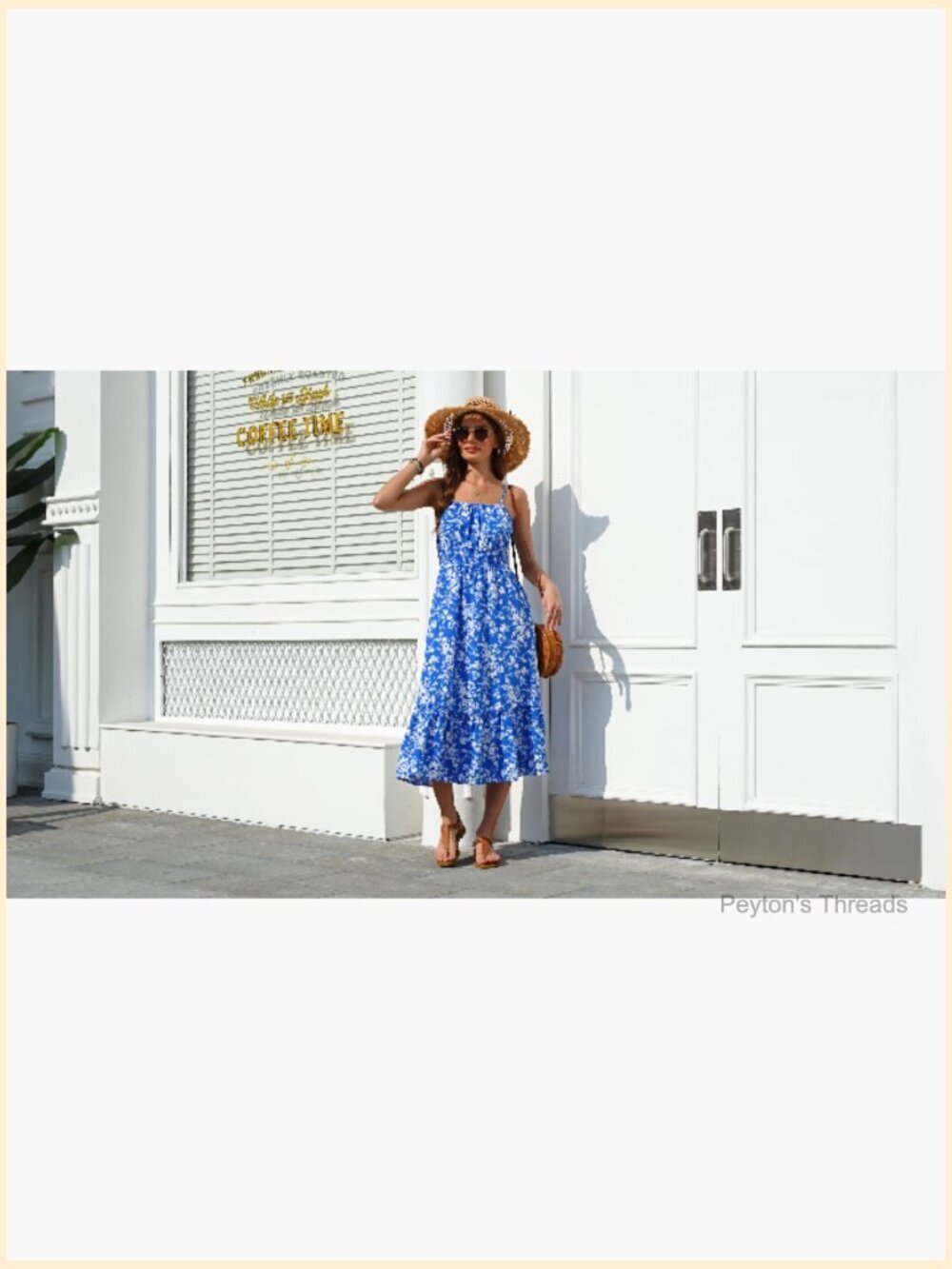 Spaghetti Strap Sleeveless Smocked Maxi Dress with Pockets - Picture 7 of 7